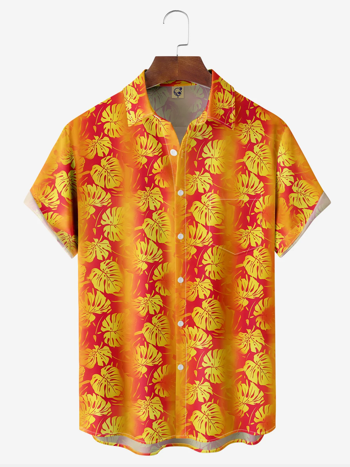 Tropical Chest Pocket Short Sleeve Hawaiian Shirt