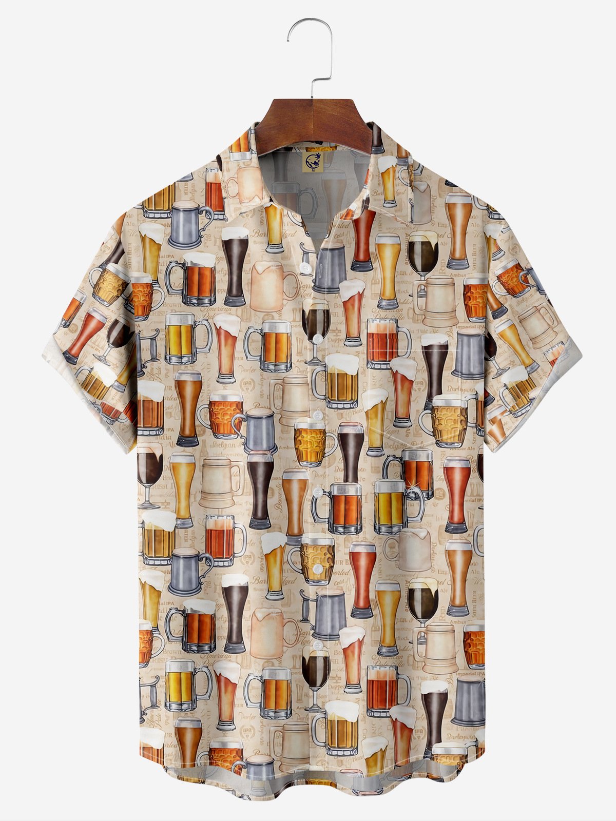 Hardaddy Beer Chest Pocket Short Sleeve Casual Shirt