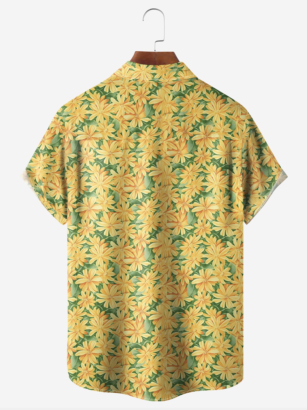 Tropical Floral Chest Pocket Short Sleeve Hawaiian Shirt