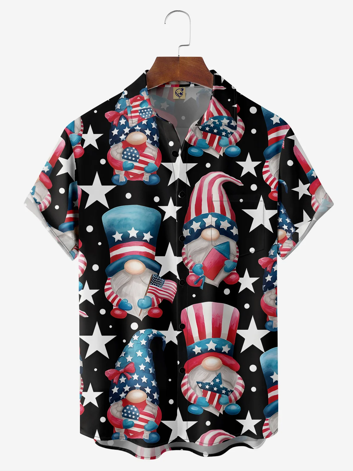 Veterans Day Chest Pocket Short Sleeve Hawaiian Shirt