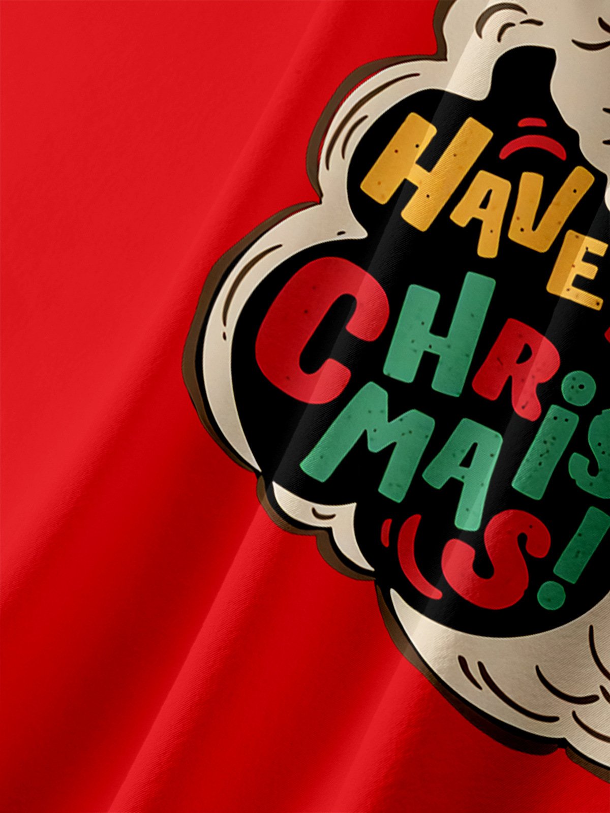 Santa Claus Chest Pocket Short Sleeve Casual Shirt