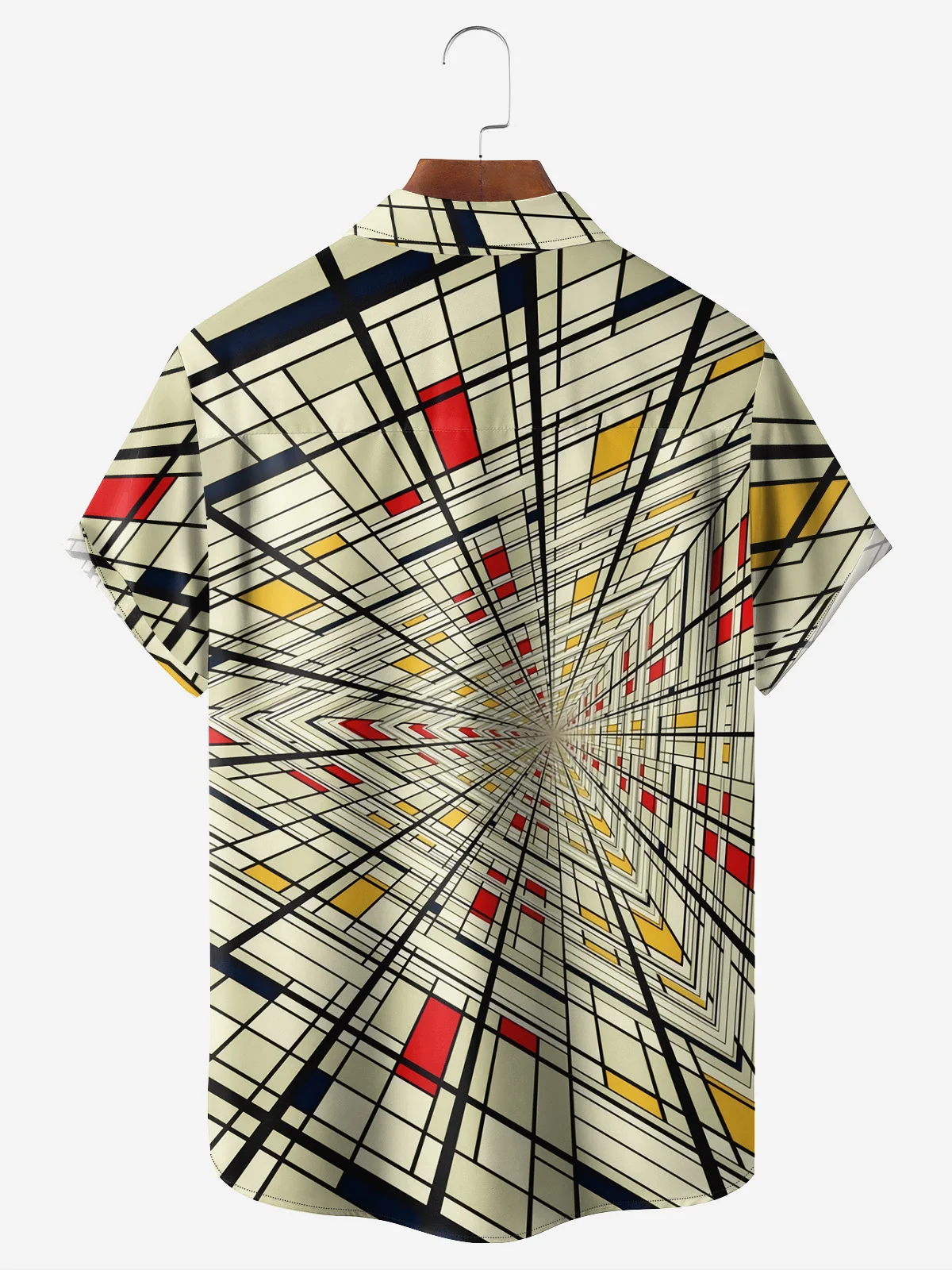 Striped Chest Pocket Short Sleeve Casual Shirt