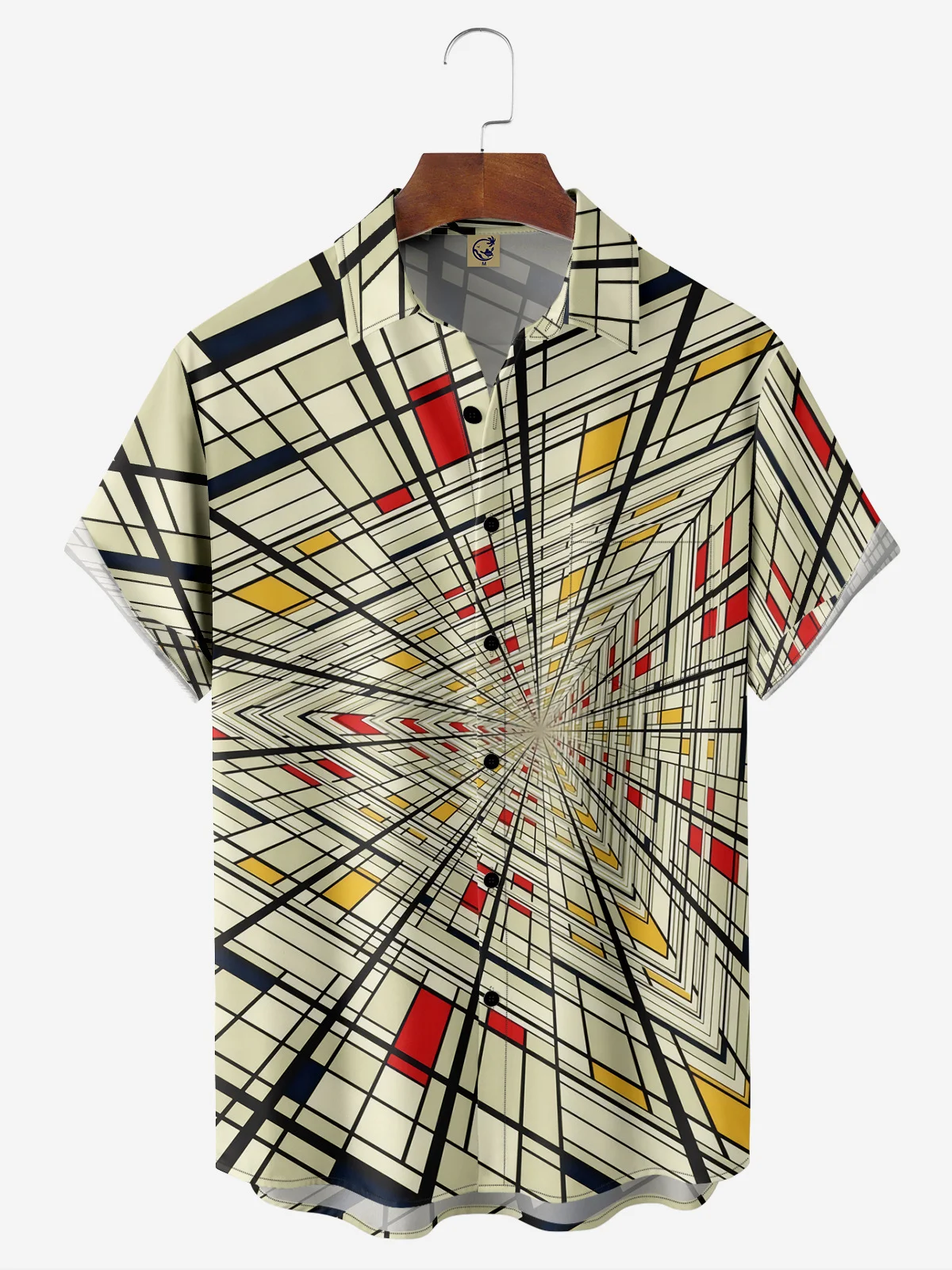Striped Chest Pocket Short Sleeve Casual Shirt