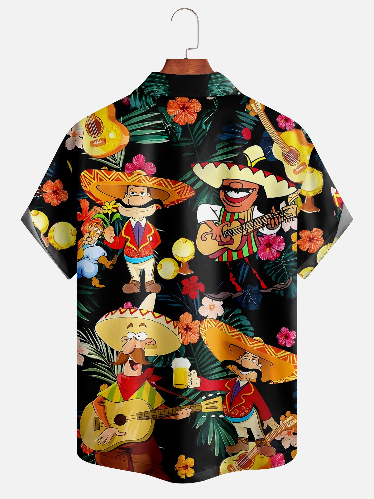 Hardaddy Mexican Culture Sombrero Guitar Beer Short Sleeve Aloha Shirt