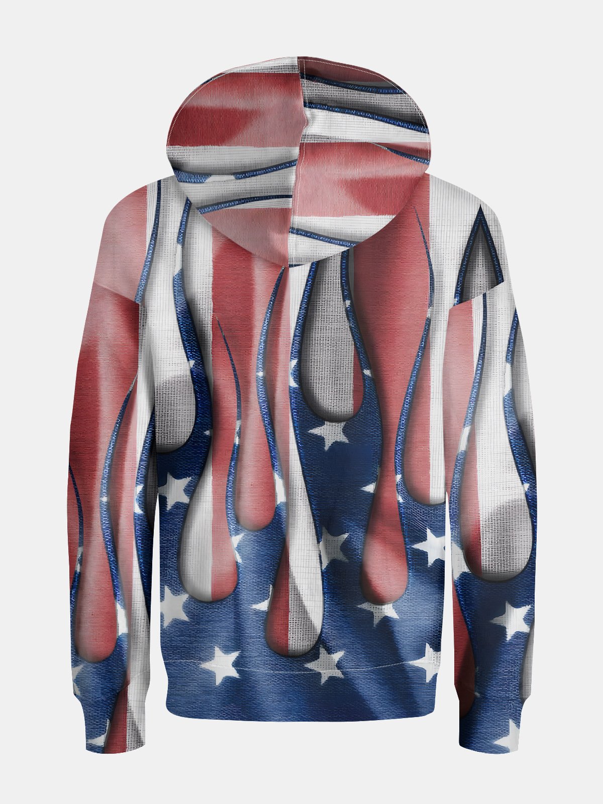 America Flag Flame Casual Hoodie