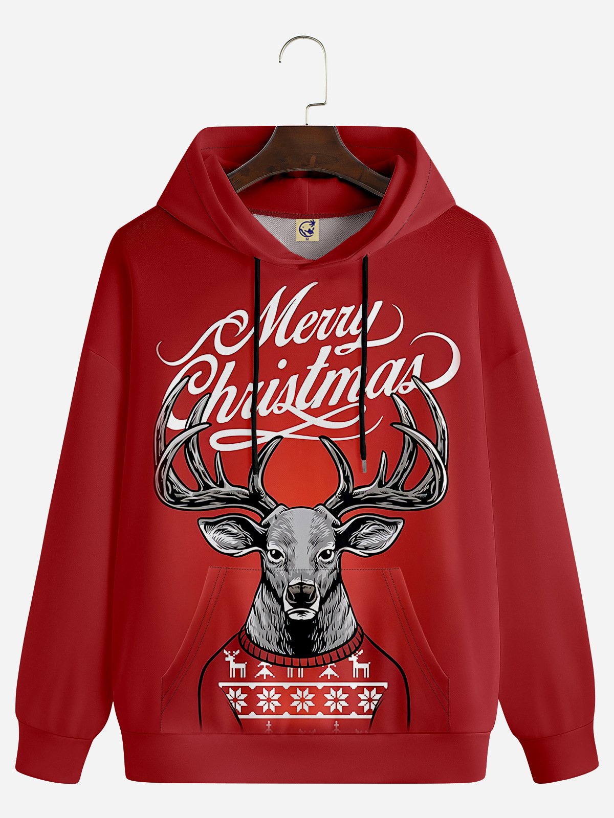 Christmas Reindeer Casual Hoodie
