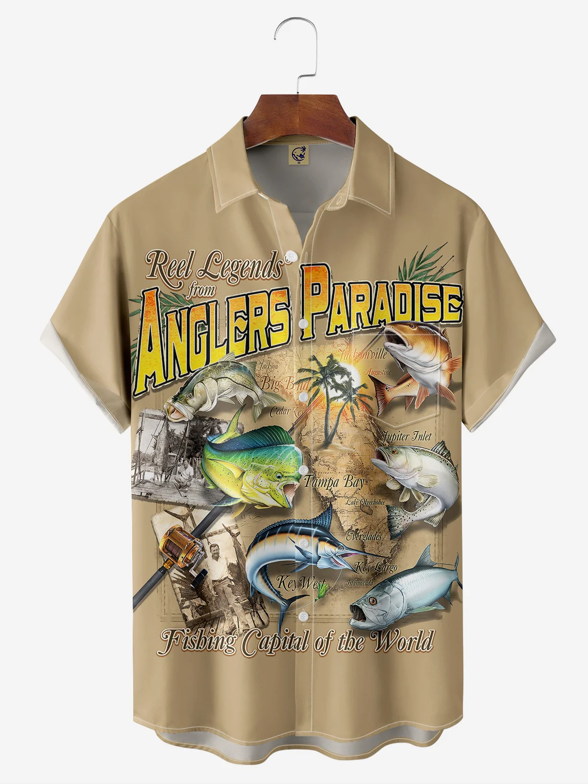 Fishing Chest Pocket Short Sleeve hawaiian Shirt