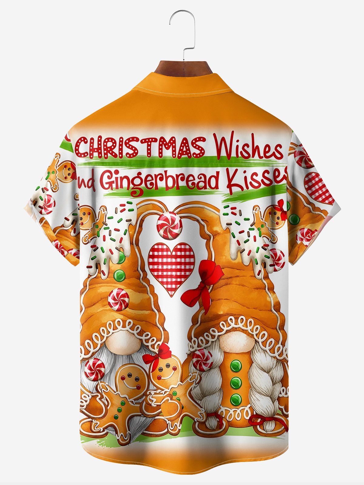 Christmas Gnome Chest Pocket Short Sleeve Hawaiian Shirt