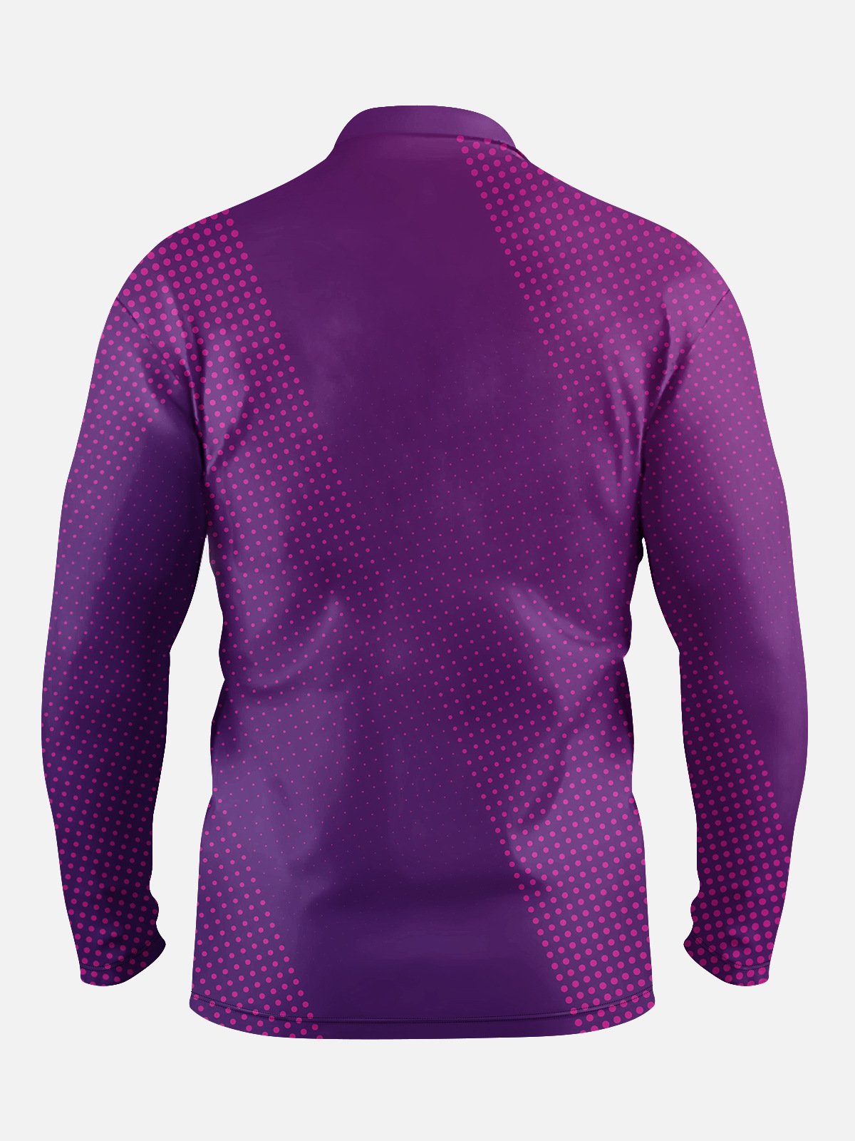 Gradient Polka Dot Long Sleeve Casual Polo Shirt