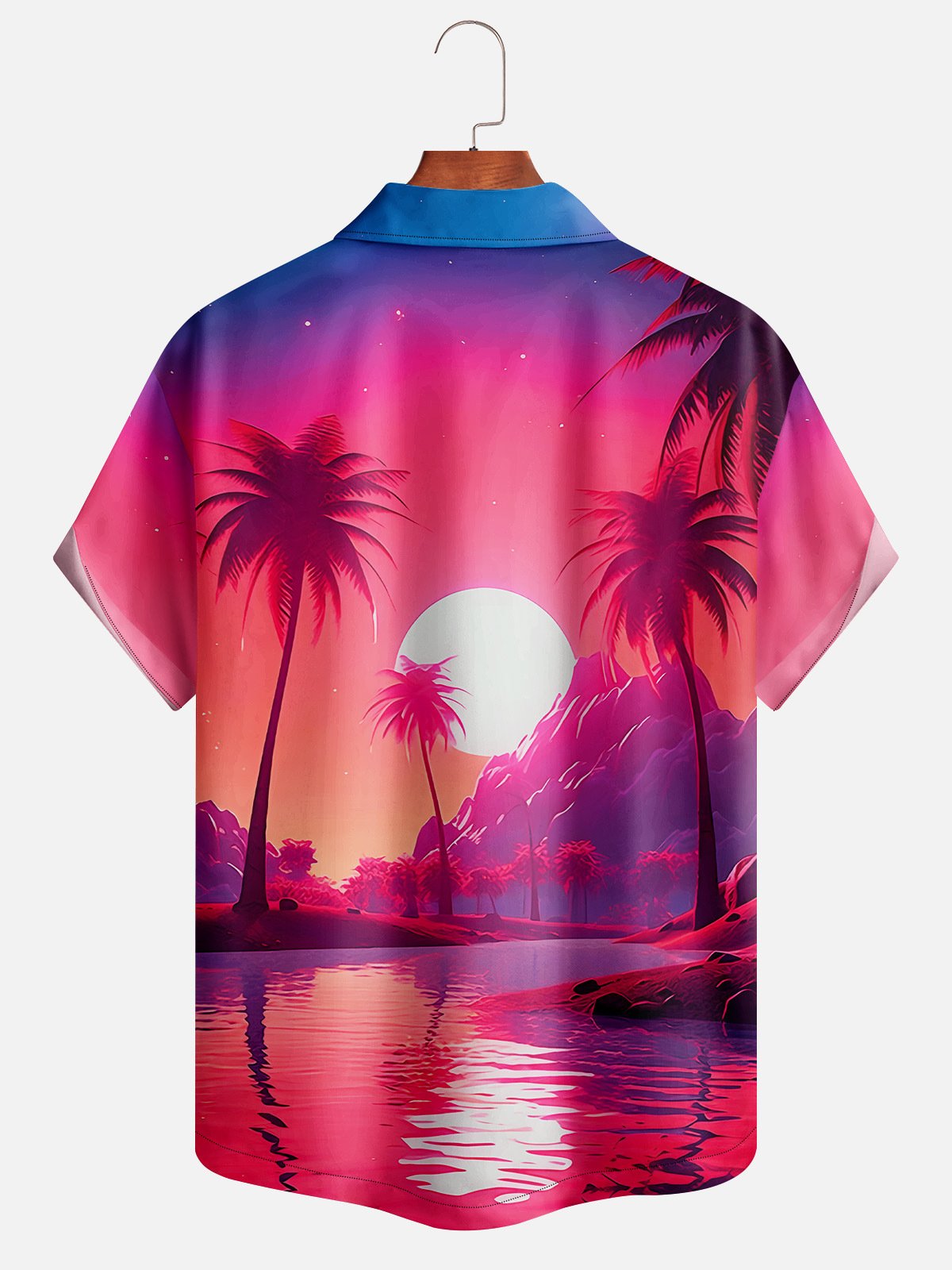Hardaddy Coconut Tree Sunset Landscape Short Sleeve Aloha Shirt