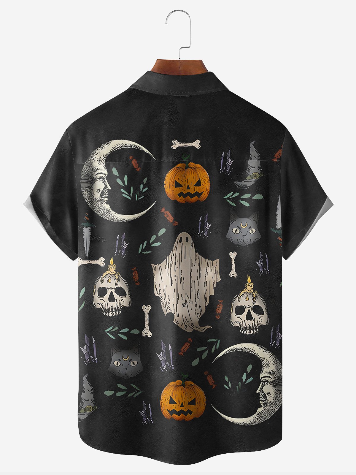 Halloween Chest Pocket Short Sleeve Shirt