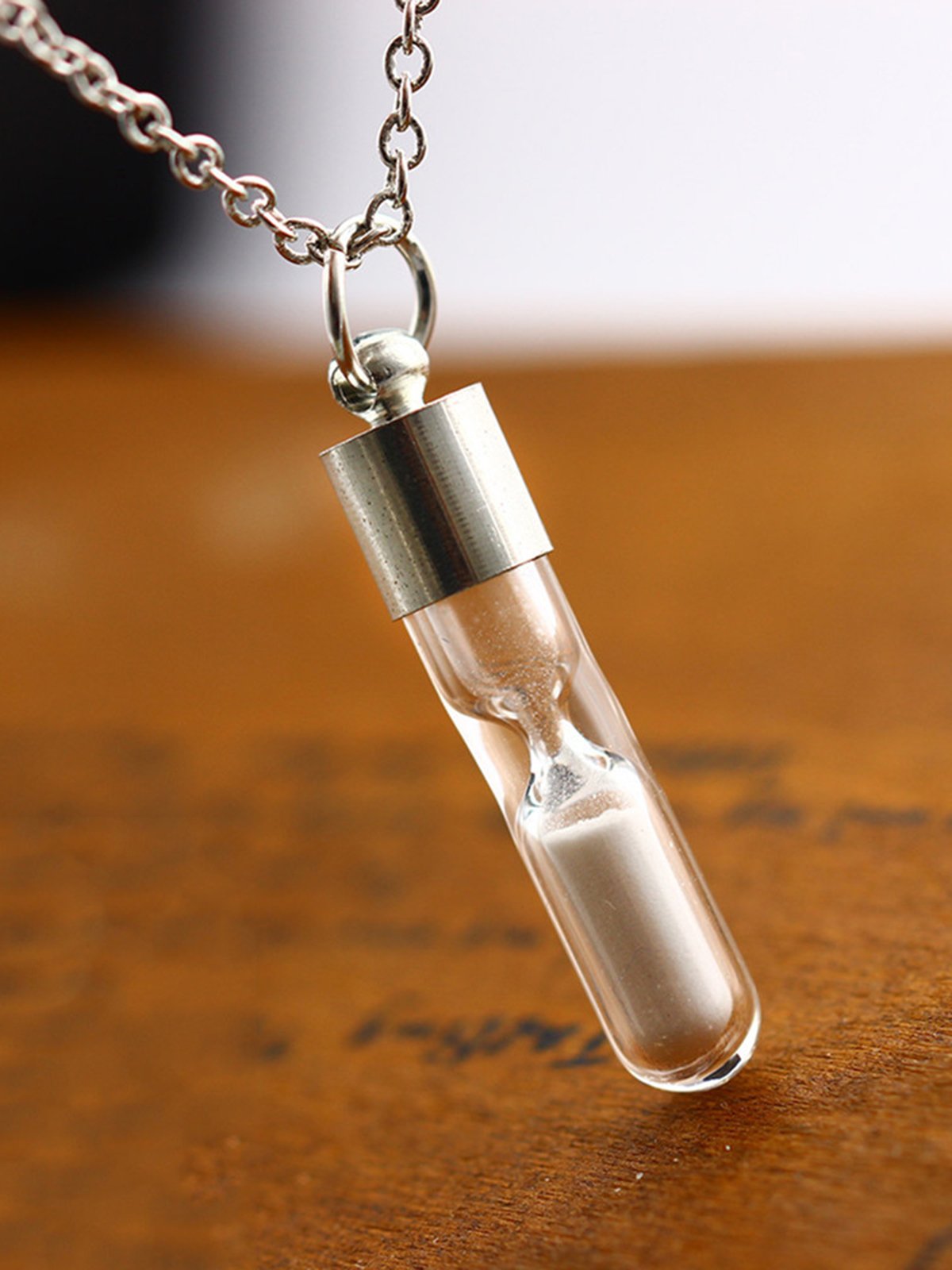 Hardaddy Quicksand Wishing Bottle Glowing Pendant Necklace