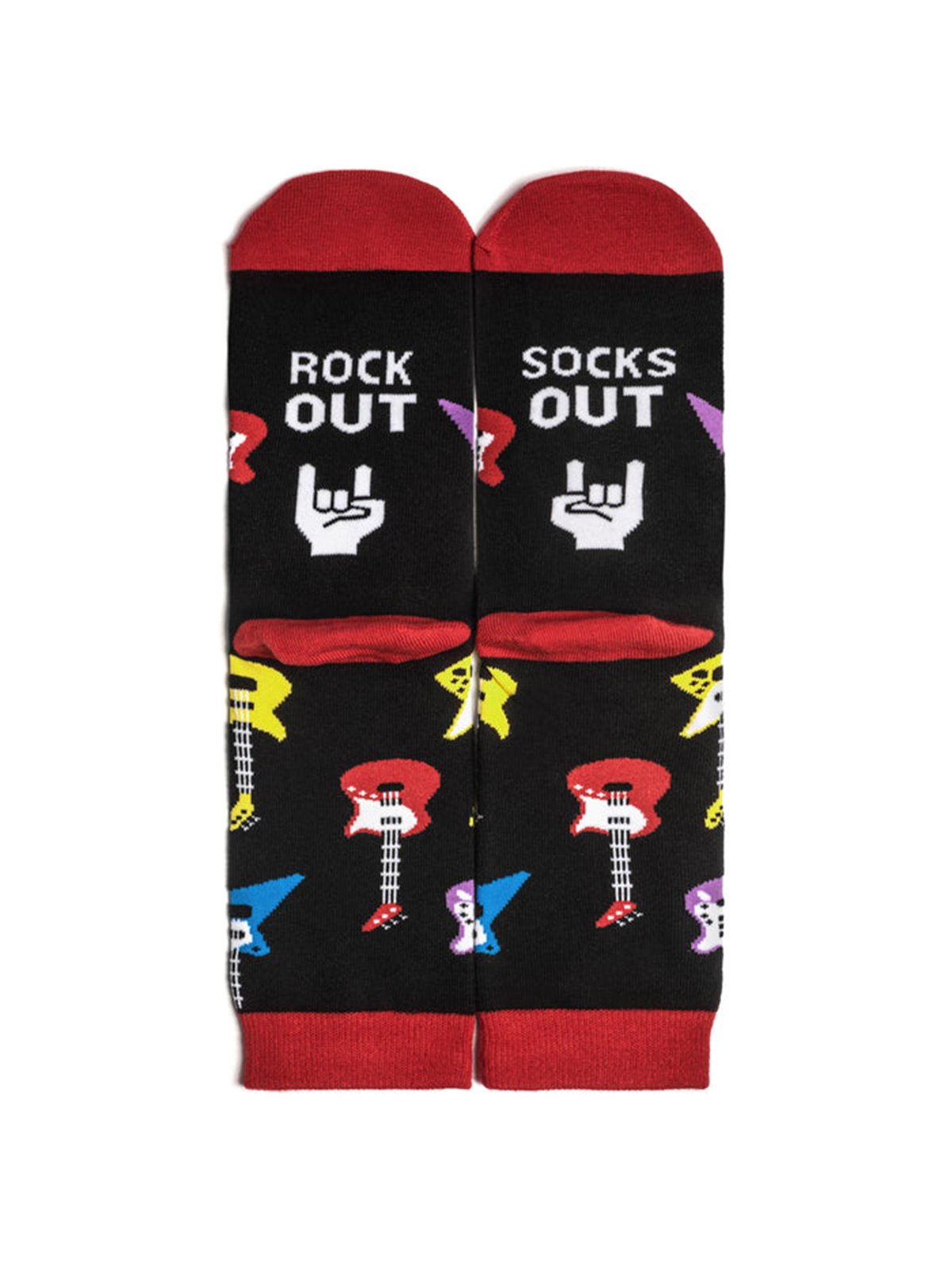 Hardaddy 1pair Rock Guitar Letters Unisex Mid-calf Socks