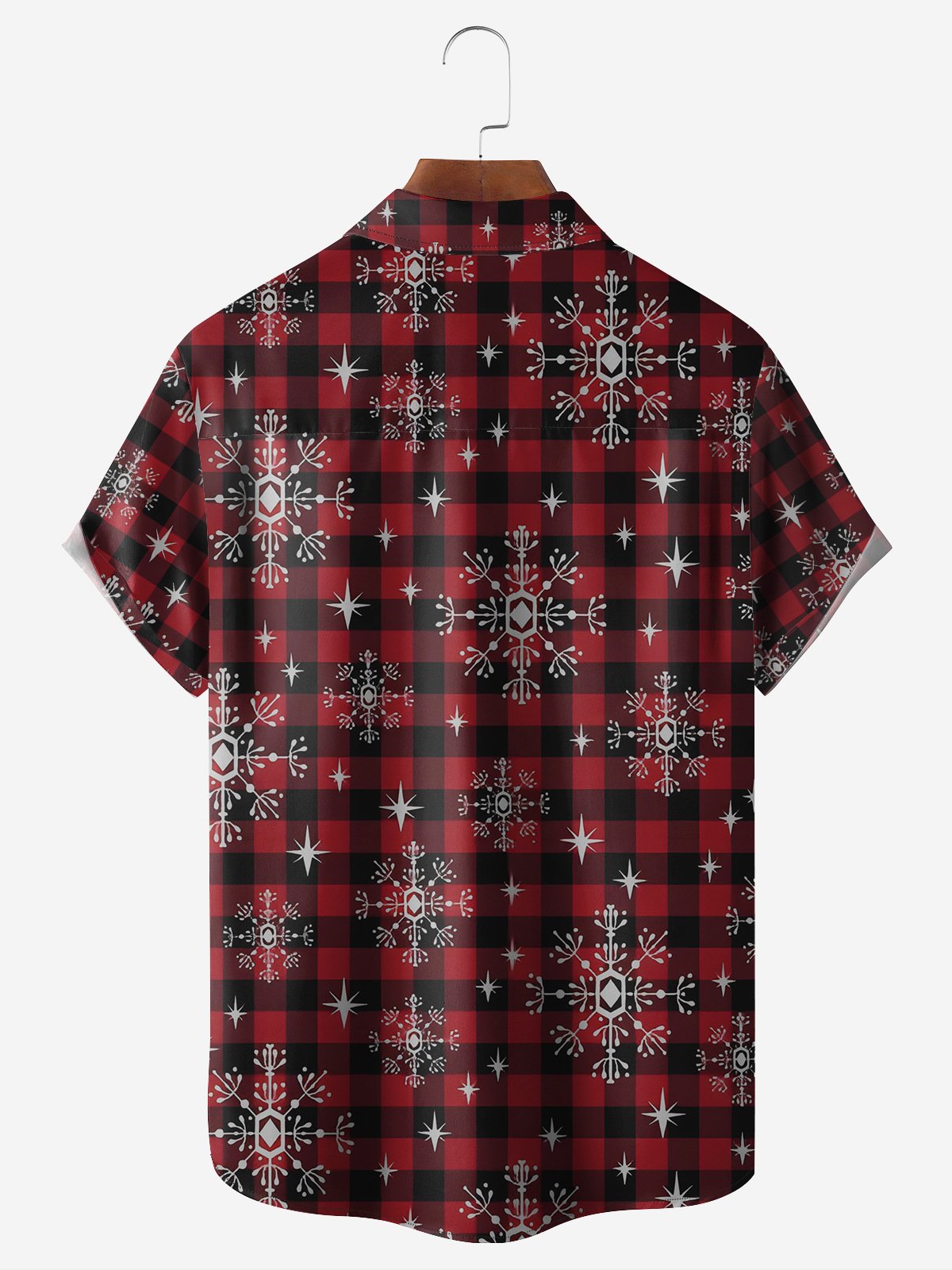 Retro Christmas Beauty Chest Pocket Short Sleeve Vacation Shirt