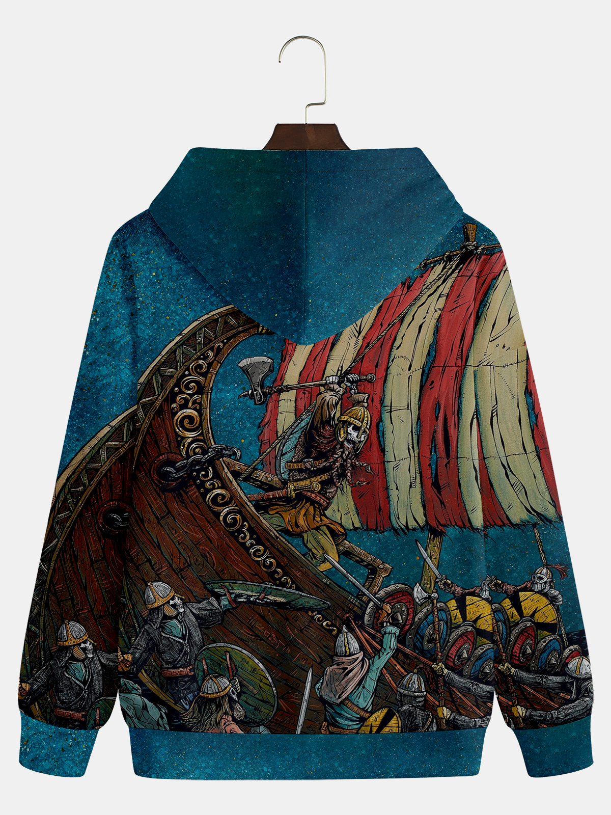 Viking Raid Hoodie By David Lozeau