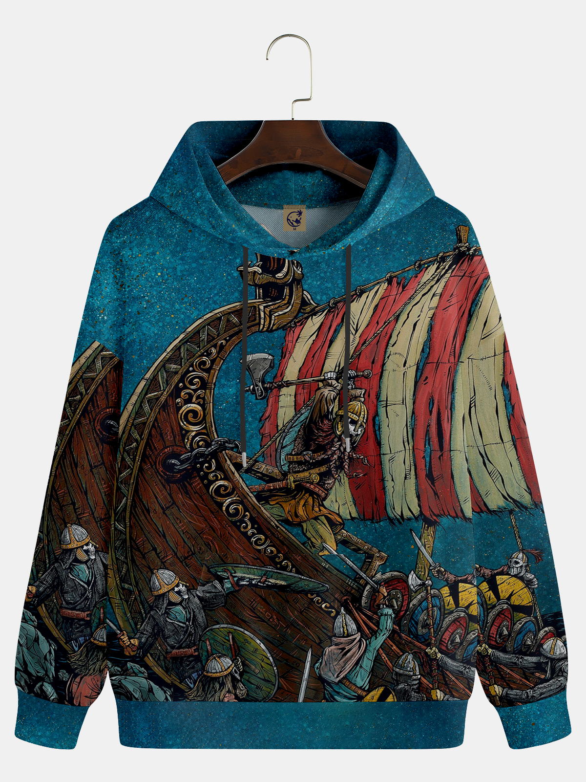 Viking Raid Hoodie By David Lozeau