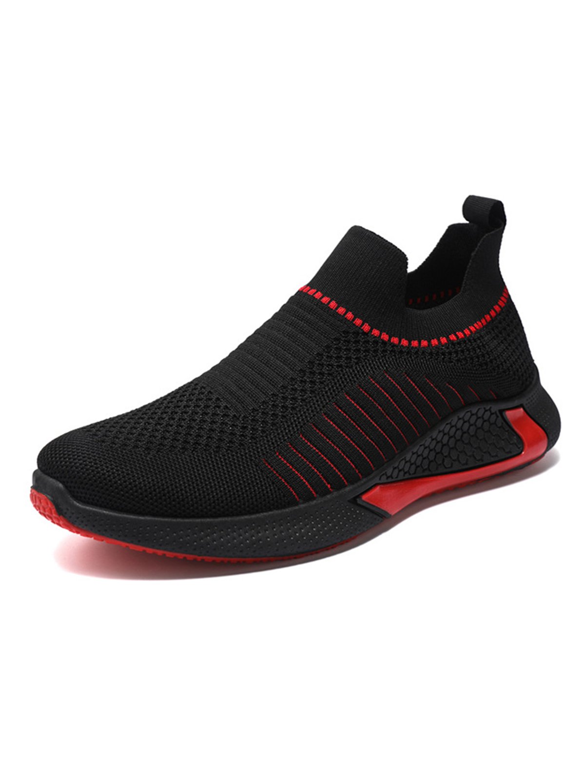 Hardaddy Men Minimalist Breathable Mesh Fabric Slip On Sneakers