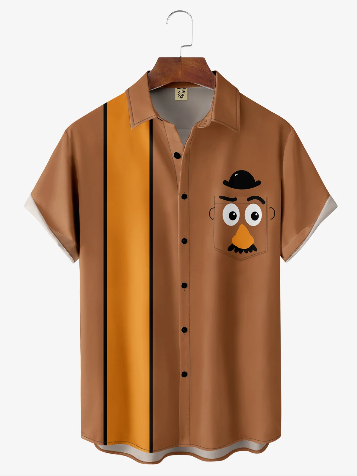 Character Chest Pocket Short Sleeve Bowling Shirt