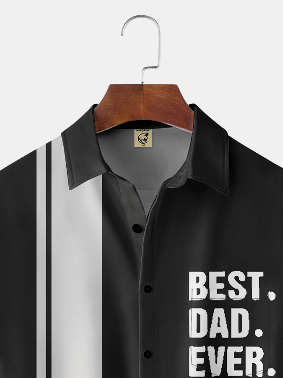 BEST DAD EVER Chest Pocket Short Sleeve Bowling Shirt