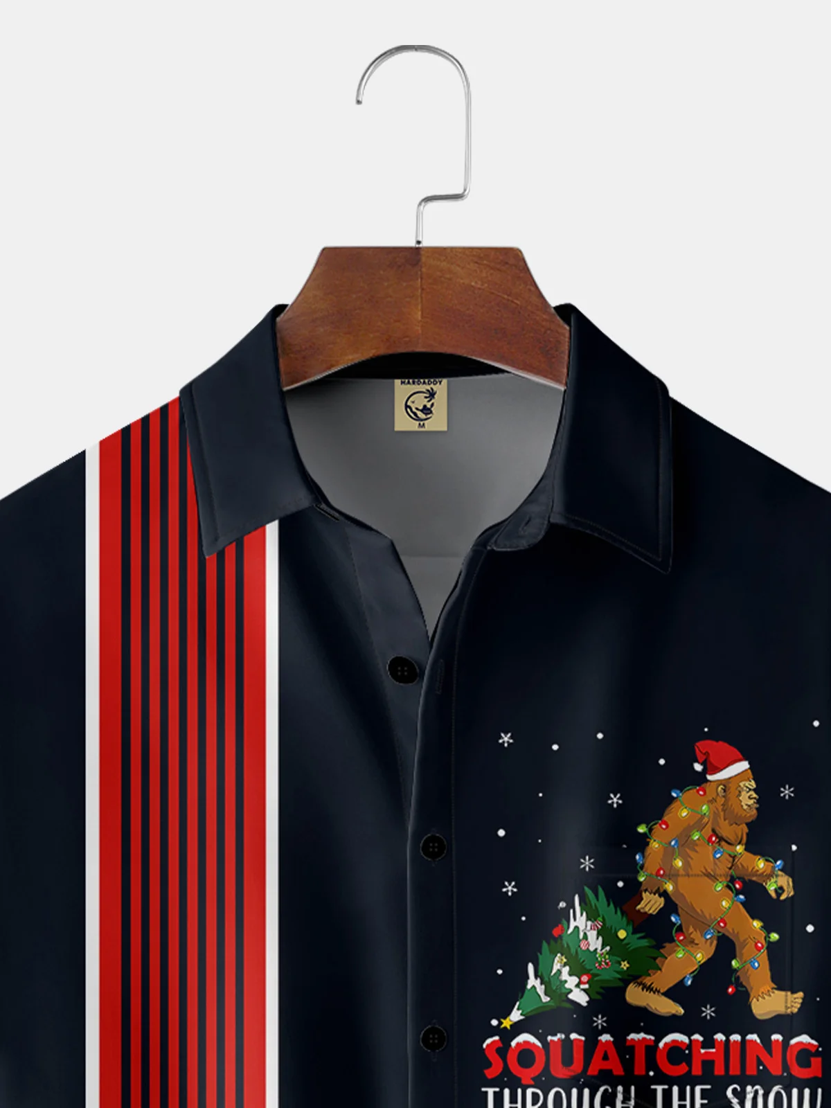 Christmas Chest Pocket Short Sleeve Bowling Shirt