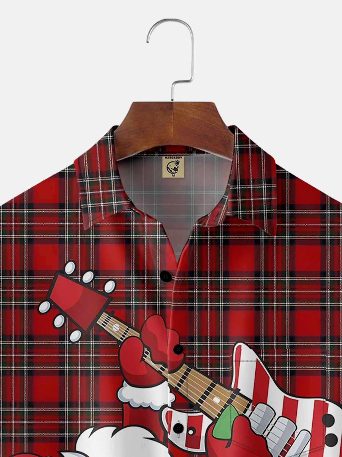 Santa Claus Chest Pocket Short Sleeve Casual Shirt