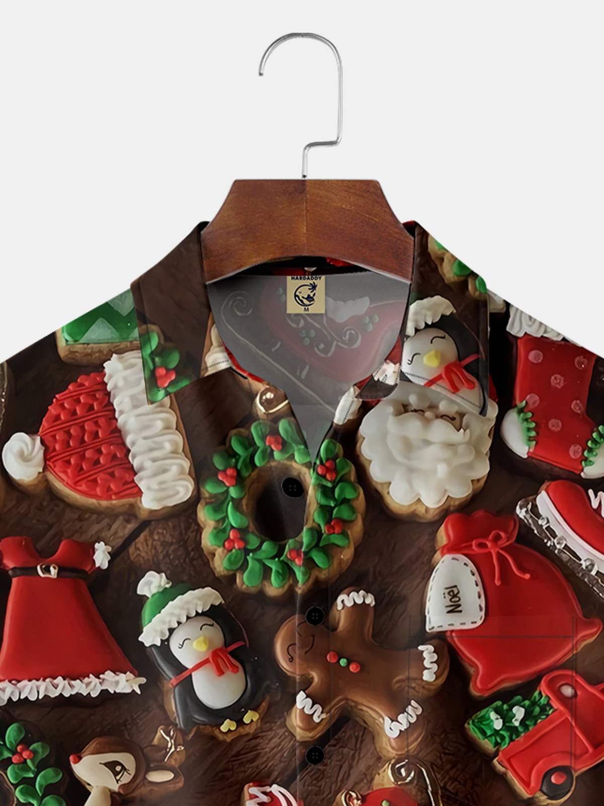 Christmas Chest Pocket Short Sleeve Casual Shirt