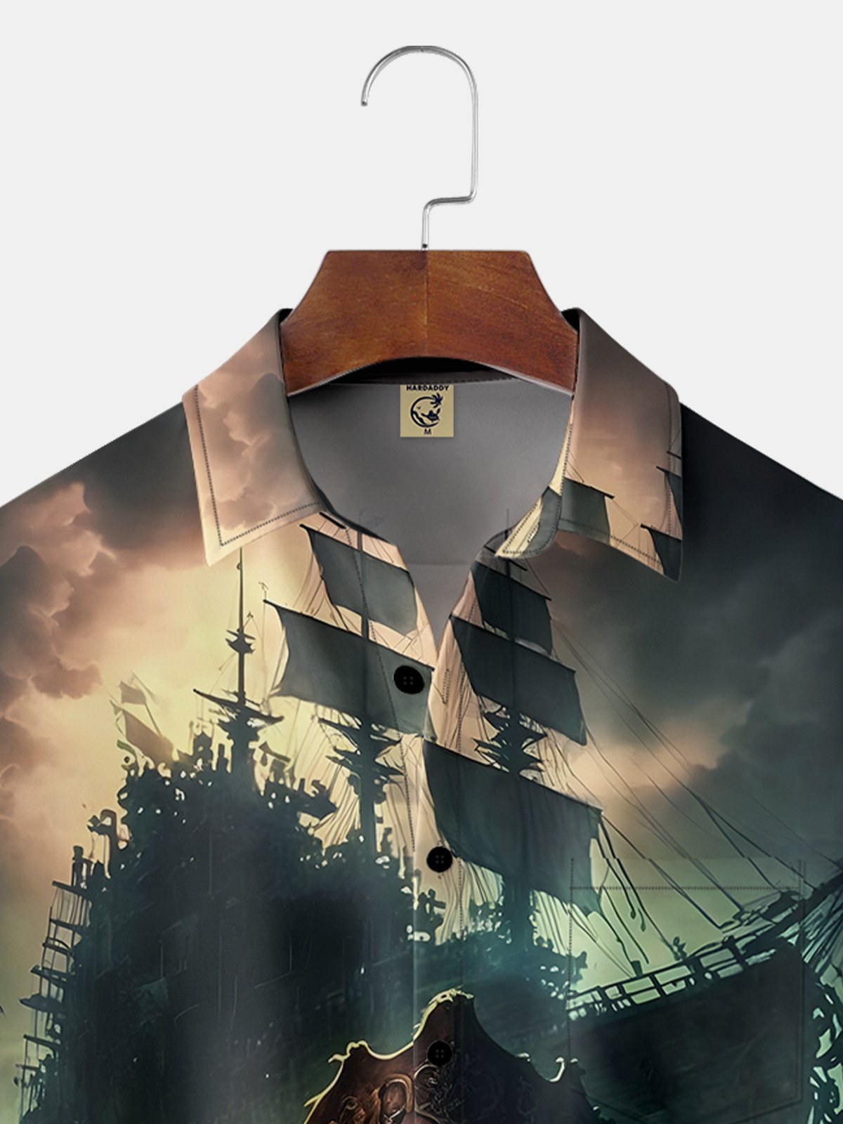 Pirates Chest Pocket Short Sleeve Casual Shirt