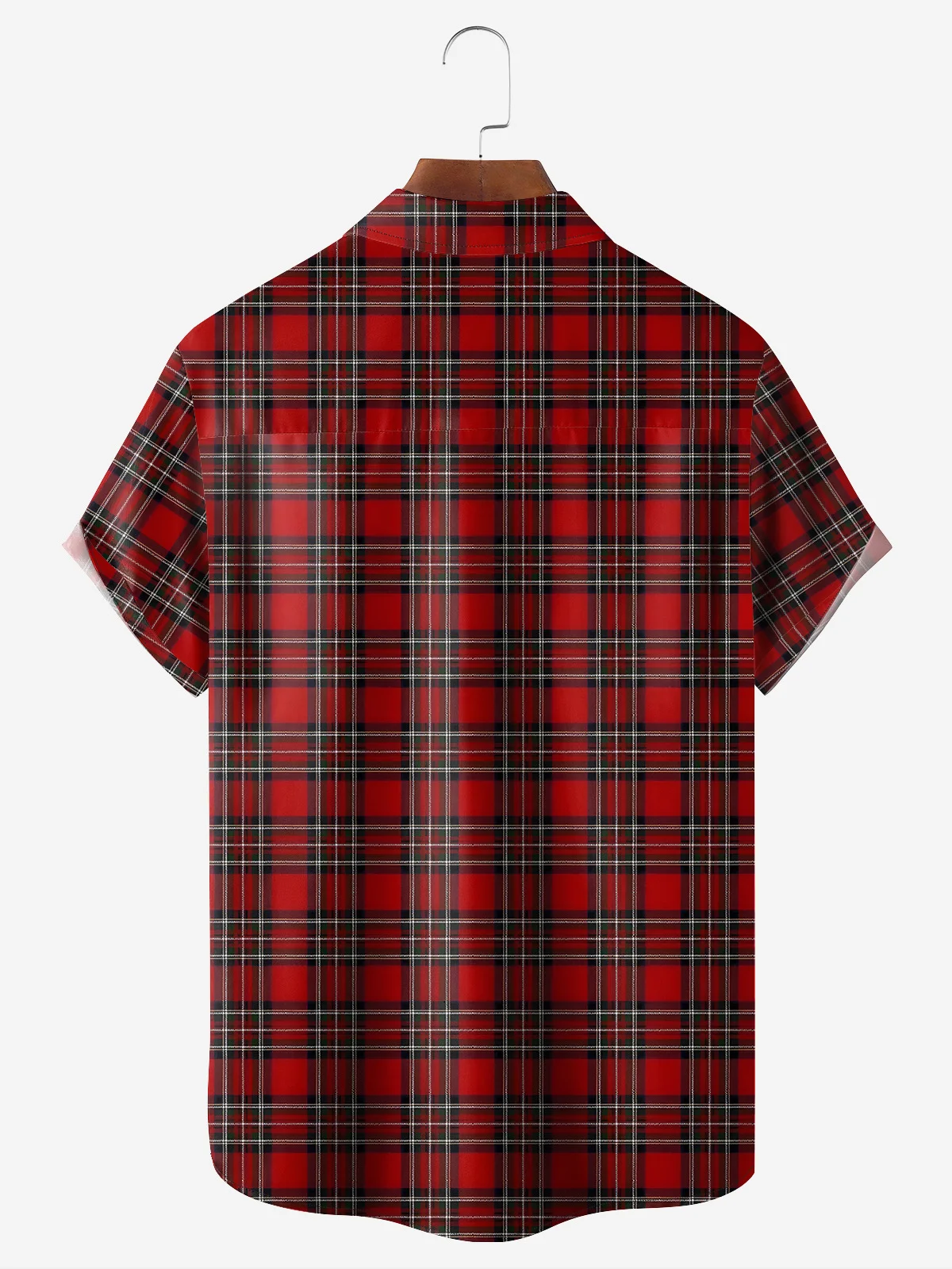 Santa Claus Chest Pocket Short Sleeve Casual Shirt