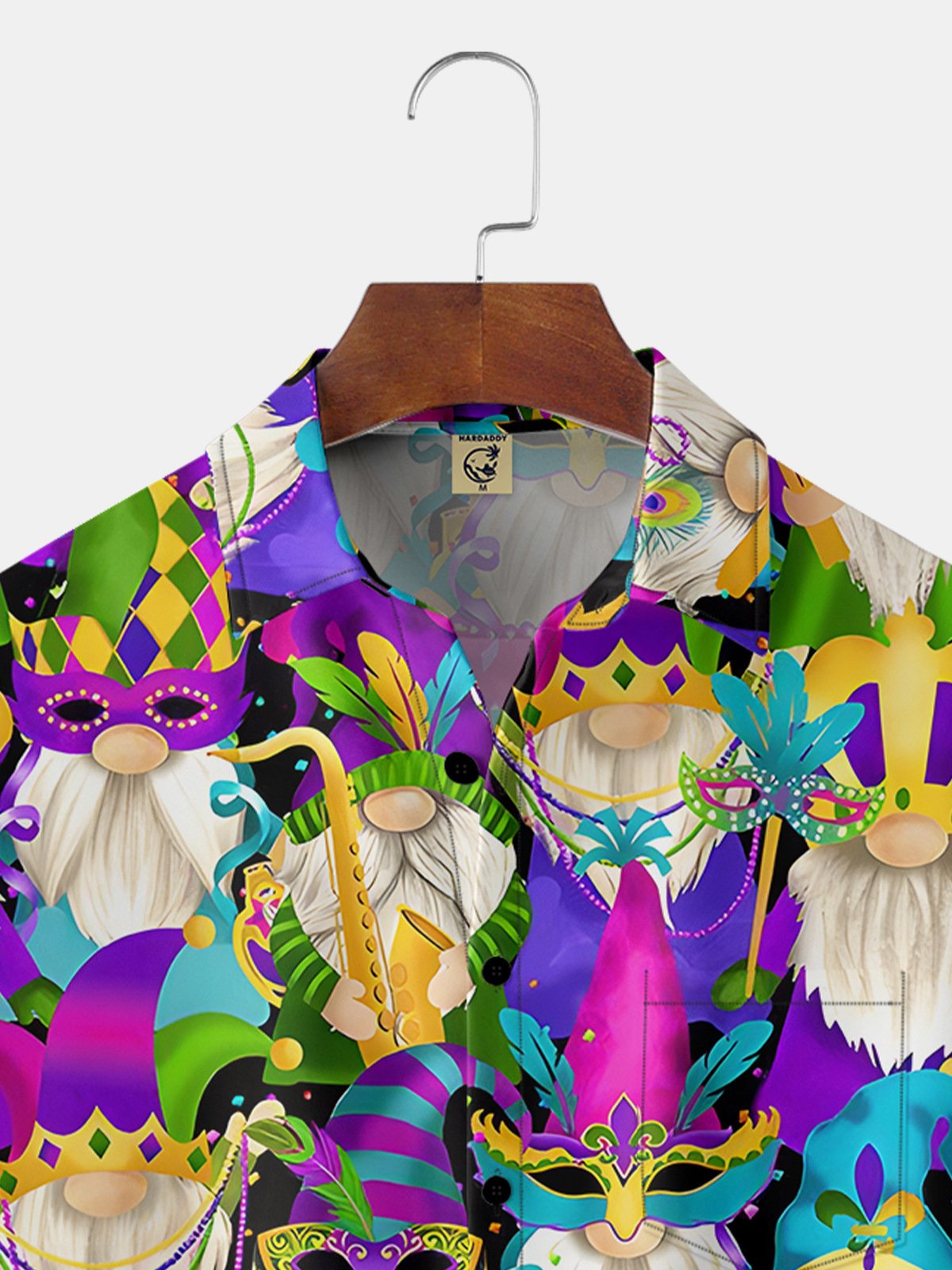 Carnival Gnome Chest Pocket Short Sleeve Casual Shirt