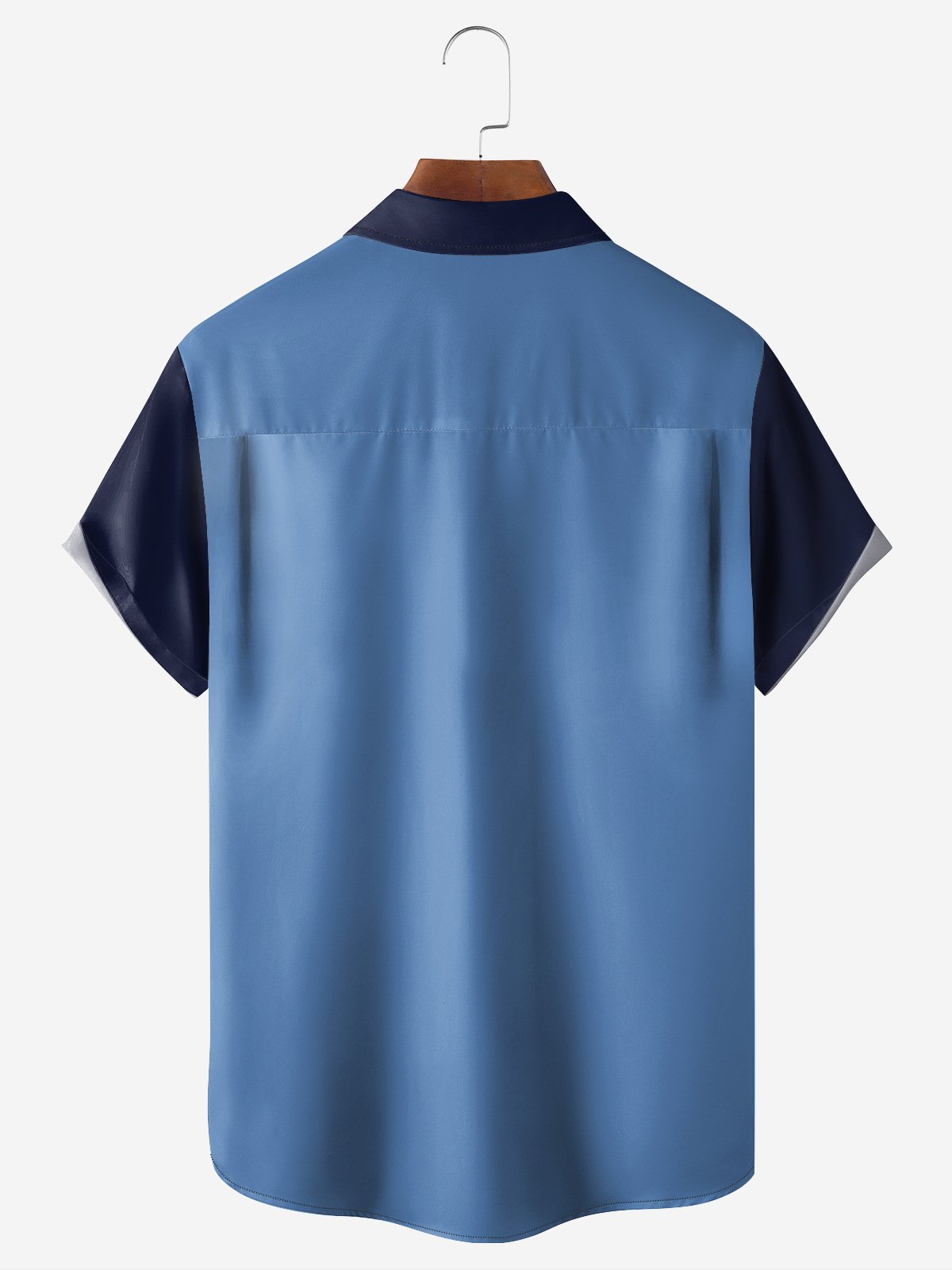 Hardaddy Football Striped Chest Pocket Short Sleeve Bowling Shirt