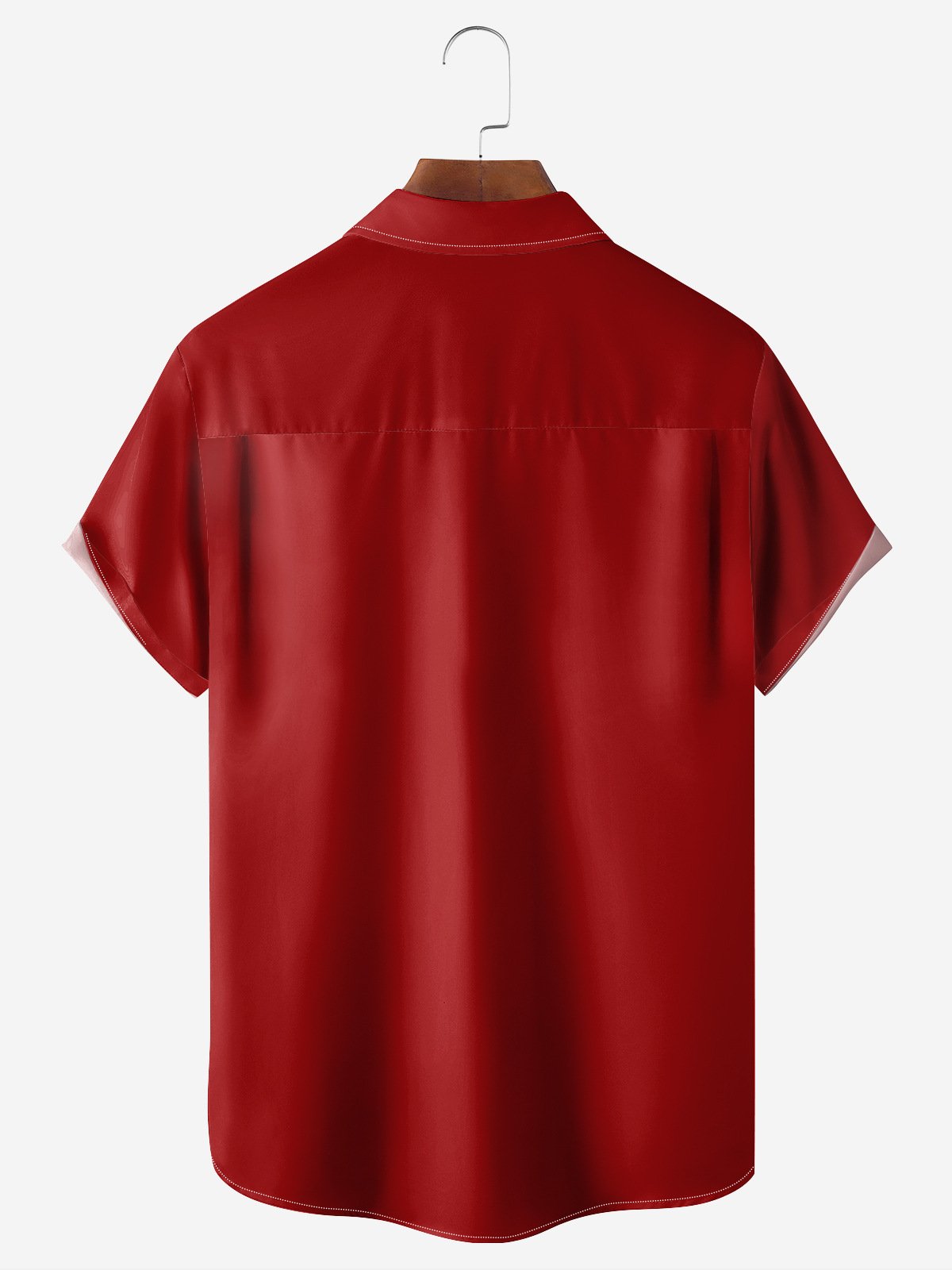 Merry Christmas Chest Pocket Short Sleeve Casual Shirt