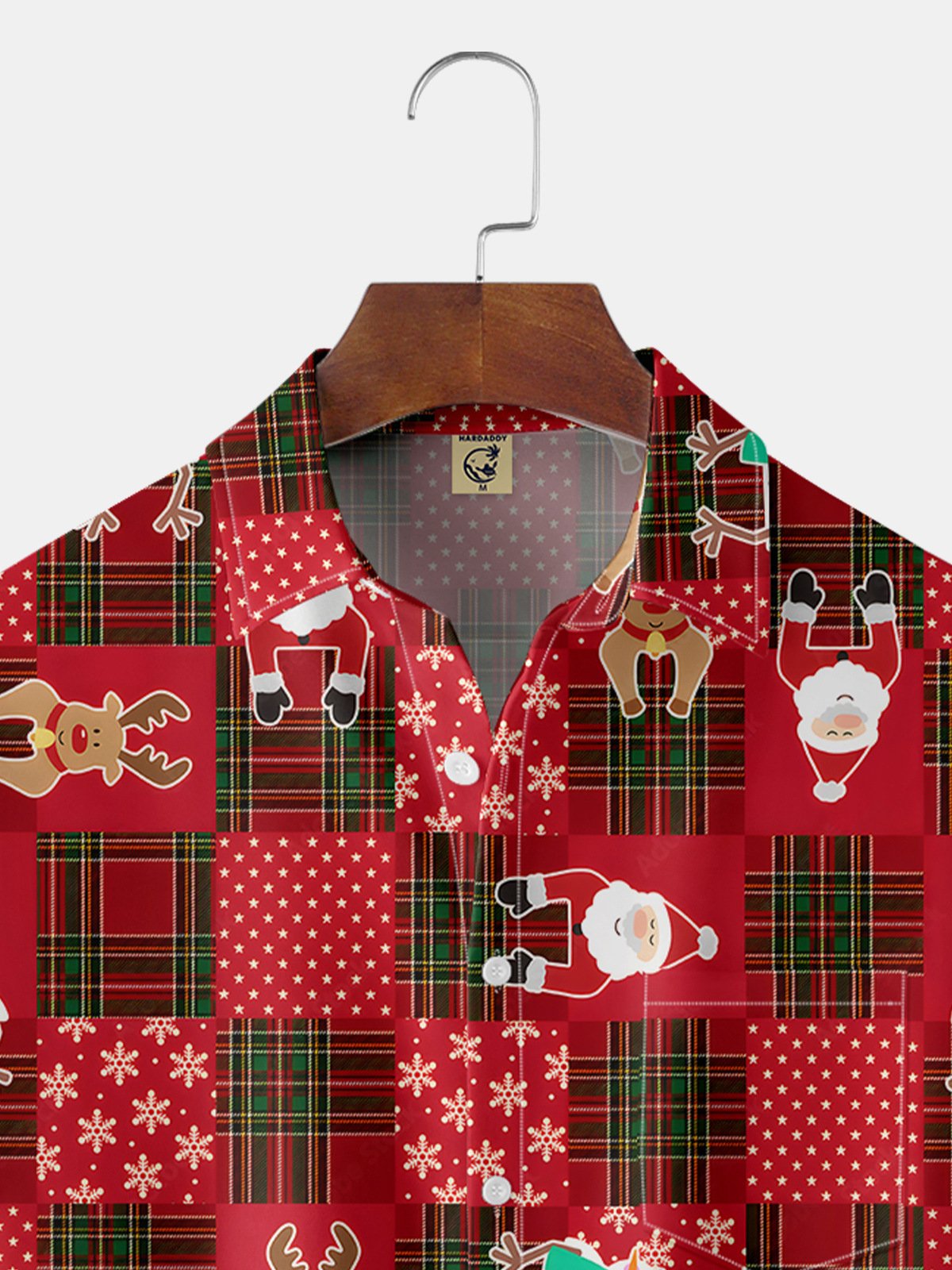 Merry Christmas Chest Pocket Short Sleeve Casual Shirt