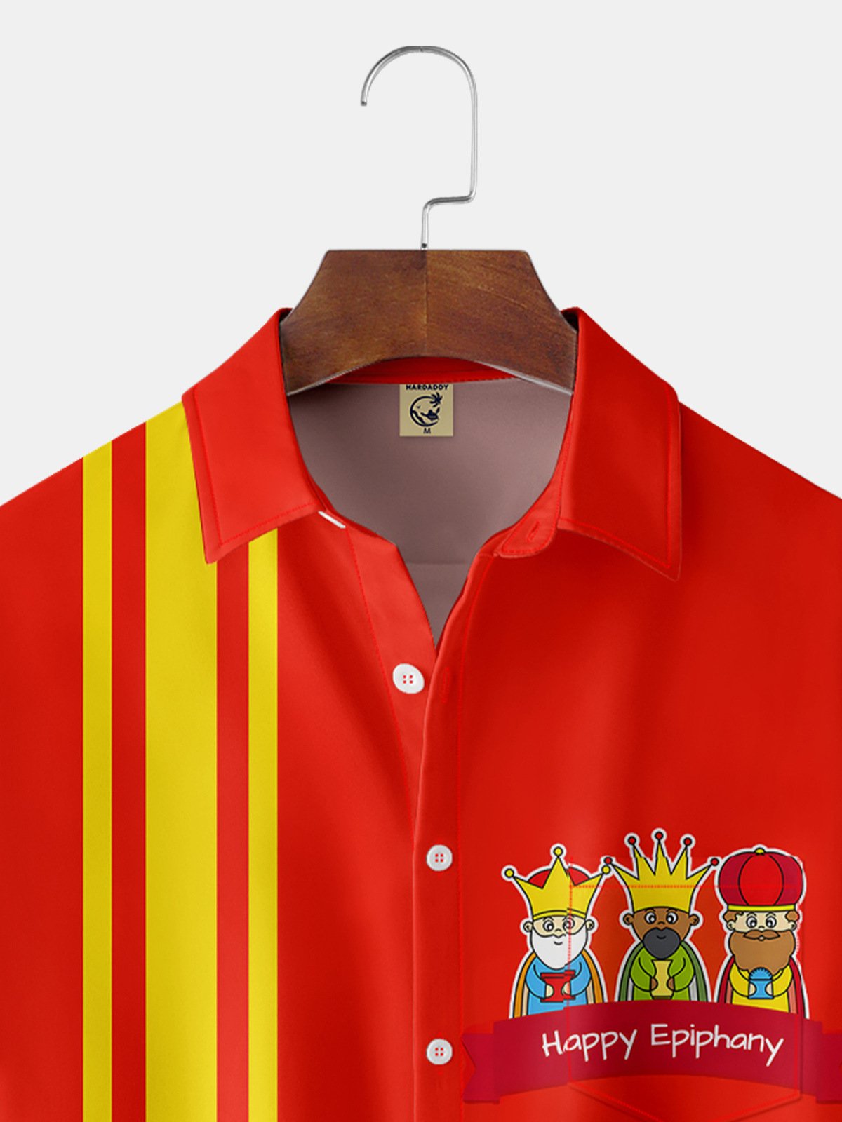 Three Kings Day Chest Pocket Short Sleeve Bowling Shirt