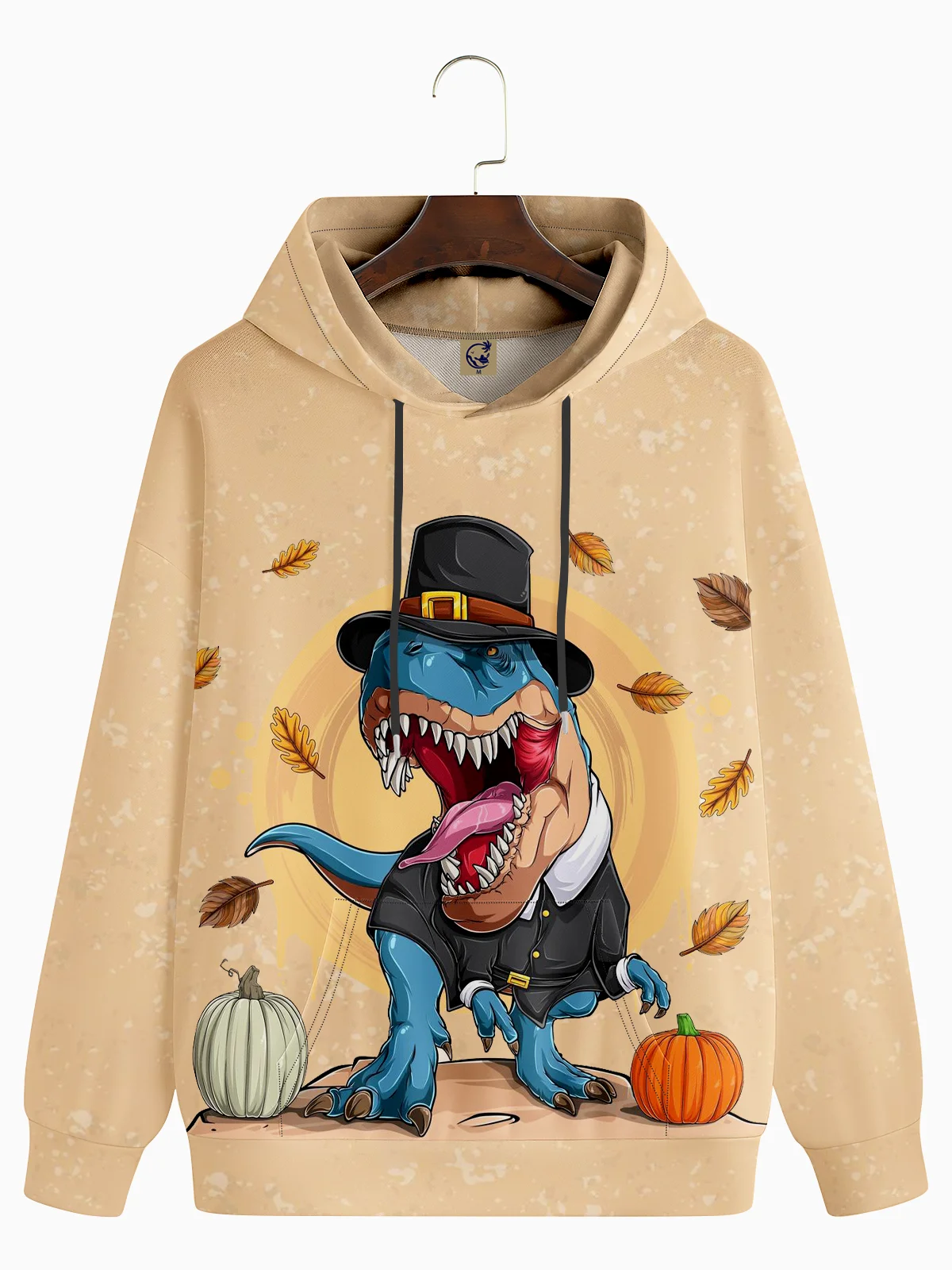 Pumpkin Dinosaur Casual Hoodie