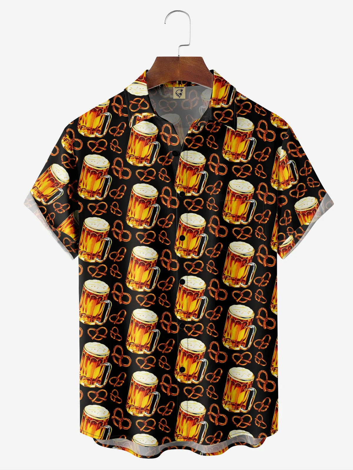 Beer Chest Pocket Short Sleeve Casual Shirt