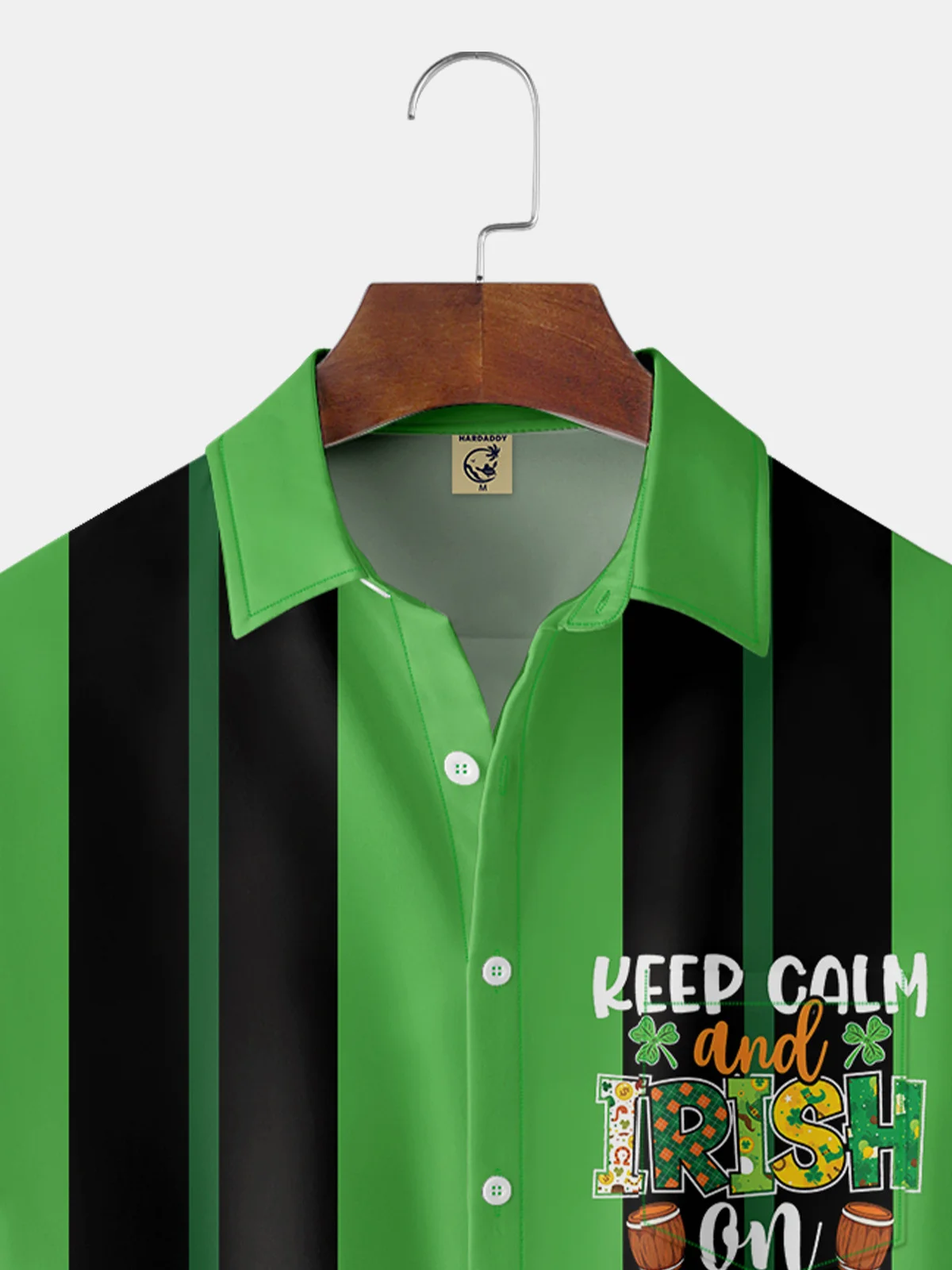 St. Patrick's Day Chest Pocket Short Sleeve Bowling Shirt