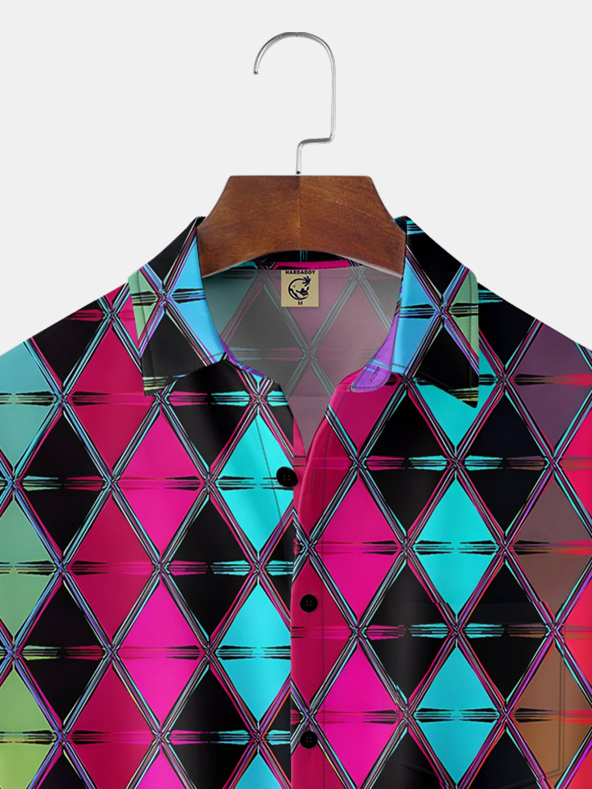 Hardaddy Diamond Geo Chest Pocket Short Sleeve Casual Shirt