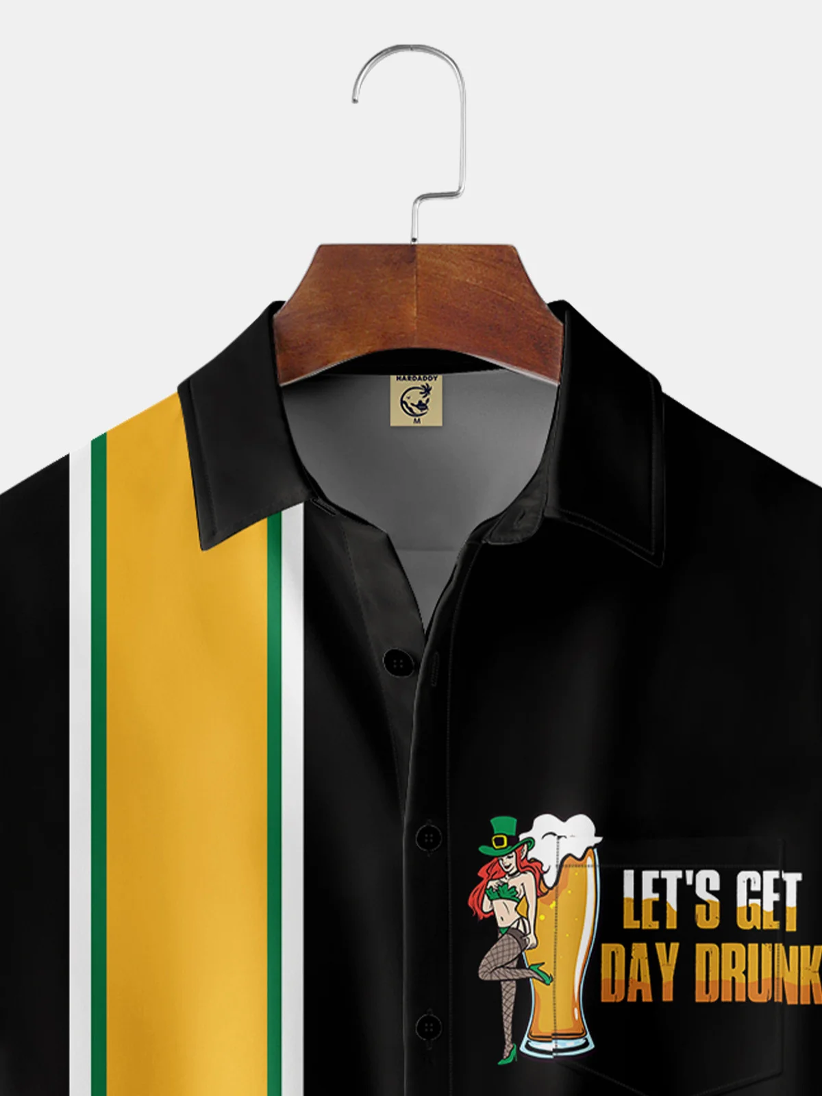 St. Patrick Chest Pocket Short Sleeve Bowling Shirt