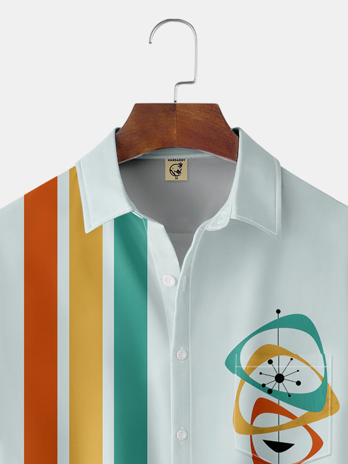 Medieval Geometric Chest Pocket Short Sleeve Bowling Shirt