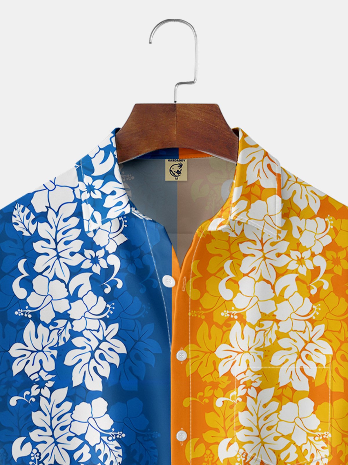 Hardaddy Hibiscus Chest Pocket Short Sleeve Hawaiian Shirt