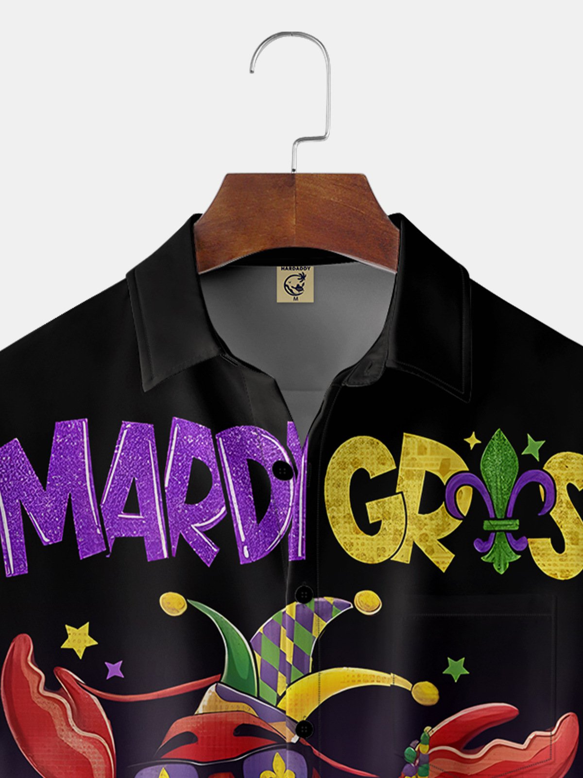 Mardi Gras Chest Pocket Short Sleeve Casual Shirt | hardaddy