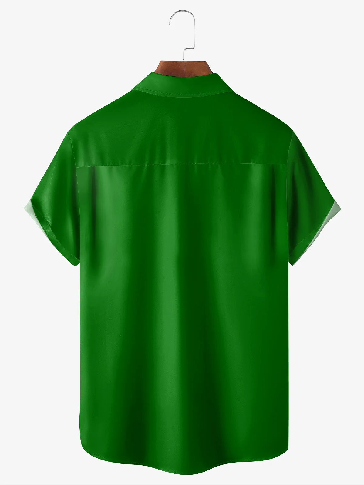 St Patricks Day Chest Pocket Short Sleeve Bowling Shirt