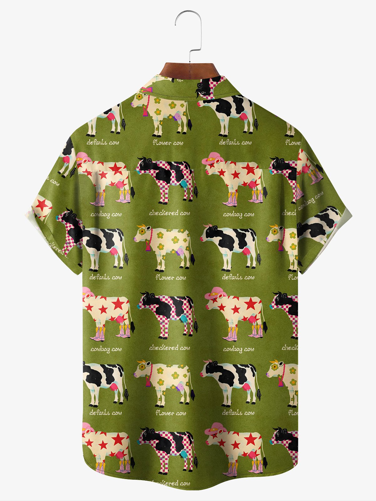 Animal Chest Pocket Short Sleeve Hawaiian Shirt By Andreea Dumuta