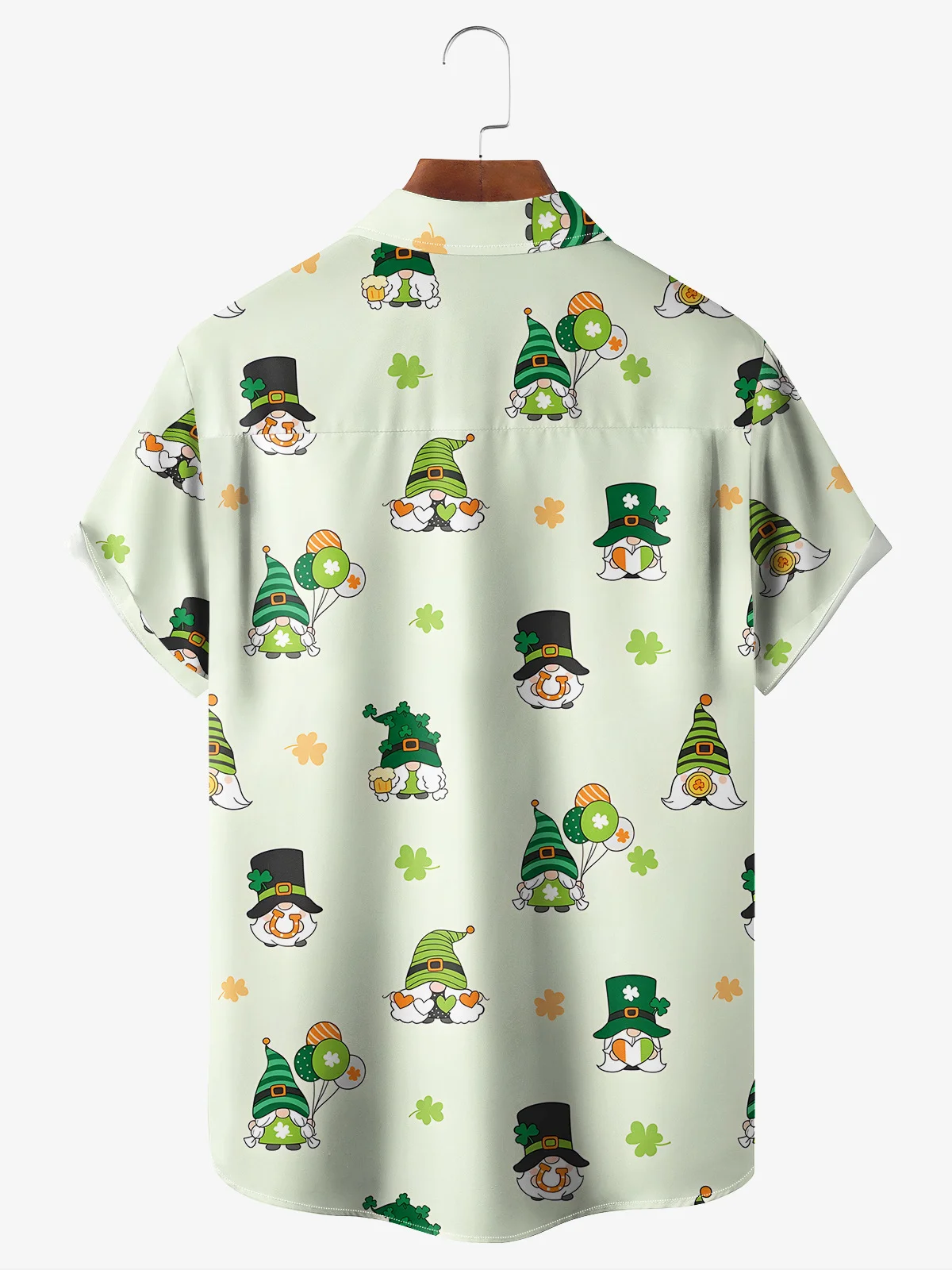 St Patricks Day Chest Pocket Short Sleeve Casual Shirt