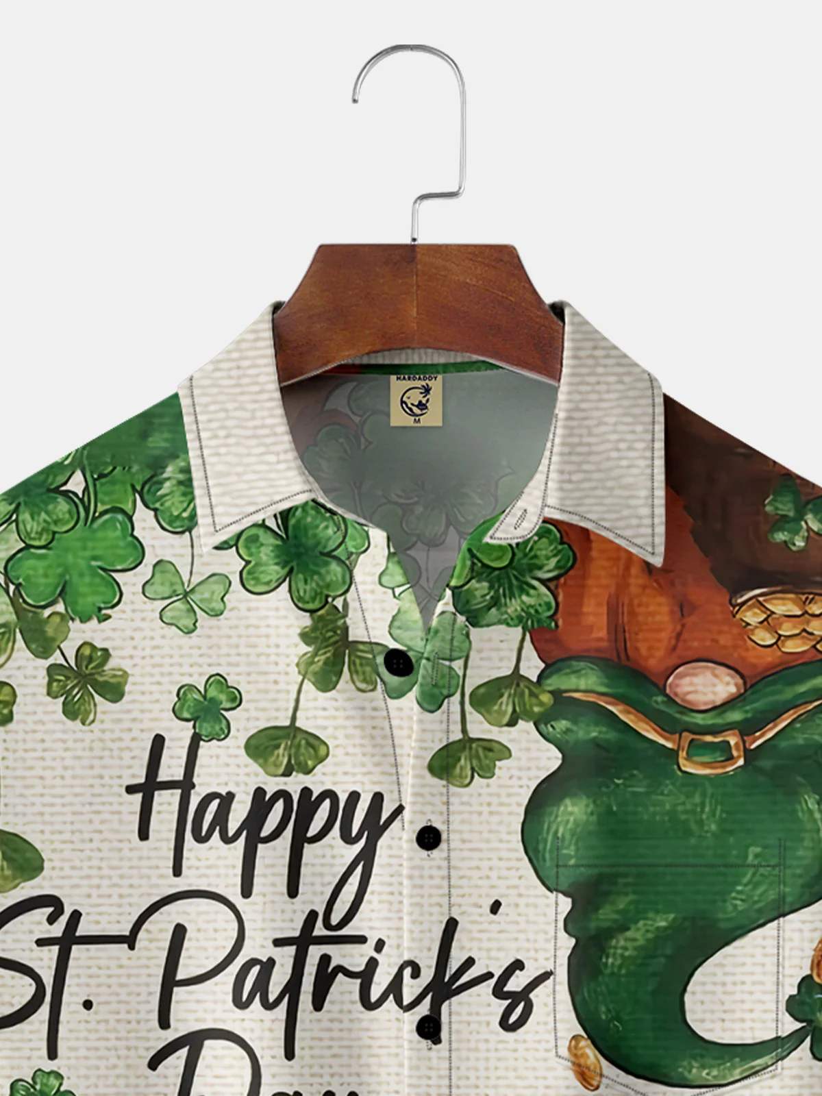 St. Patrick Gnomes Chest Pocket Short Sleeve Casual Shirt