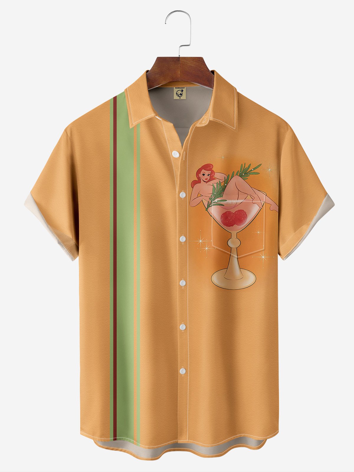 Cocktail Girl Bowling Shirt By Alice Meow