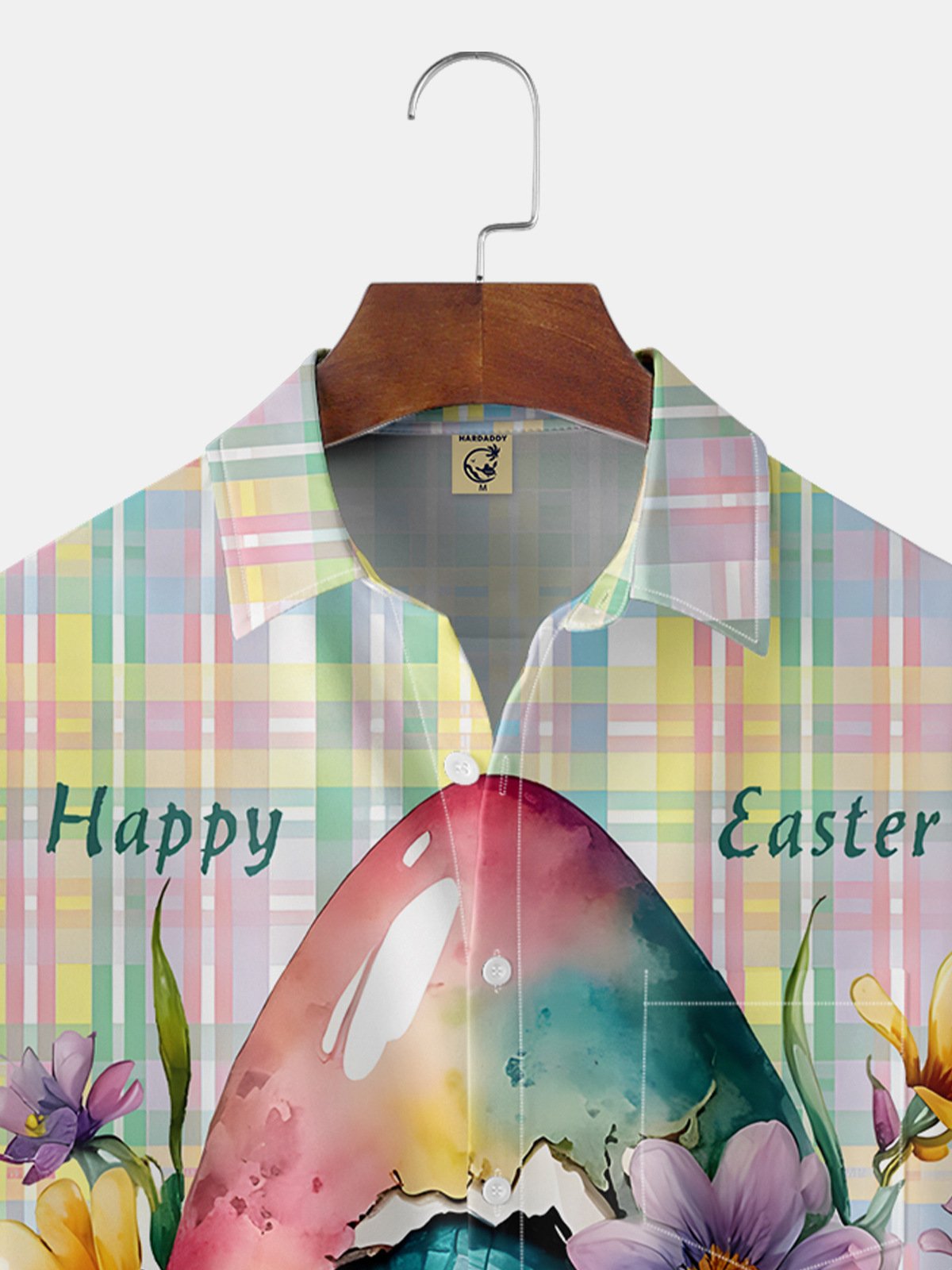 Easter Egg Gnome Chest Pocket Short Sleeve Hawaiian Shirt