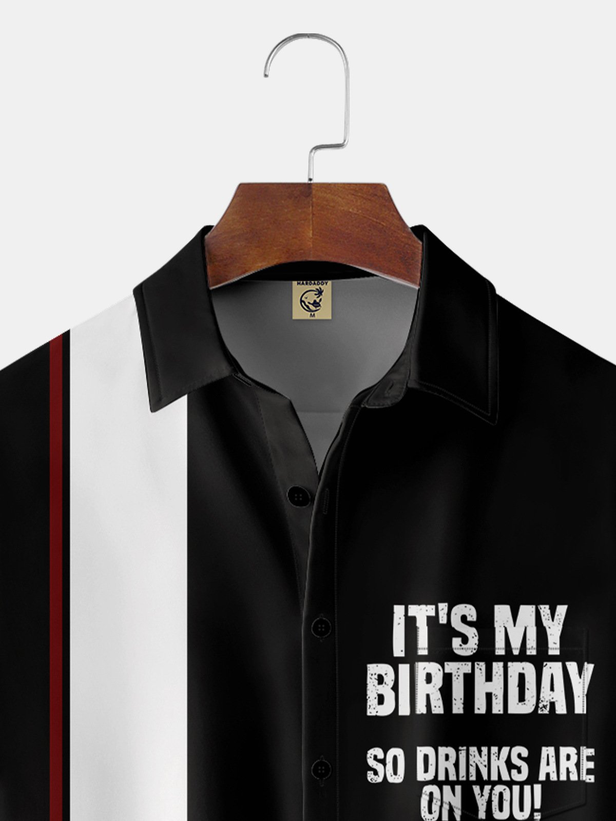 Hardaddy Today’s Birthday Chest Pocket Short Sleeve Bowling Shirt