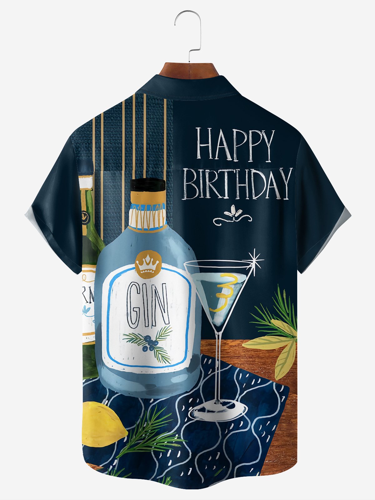 Birthday Chest Pocket Short Sleeve Hawaiian Shirt