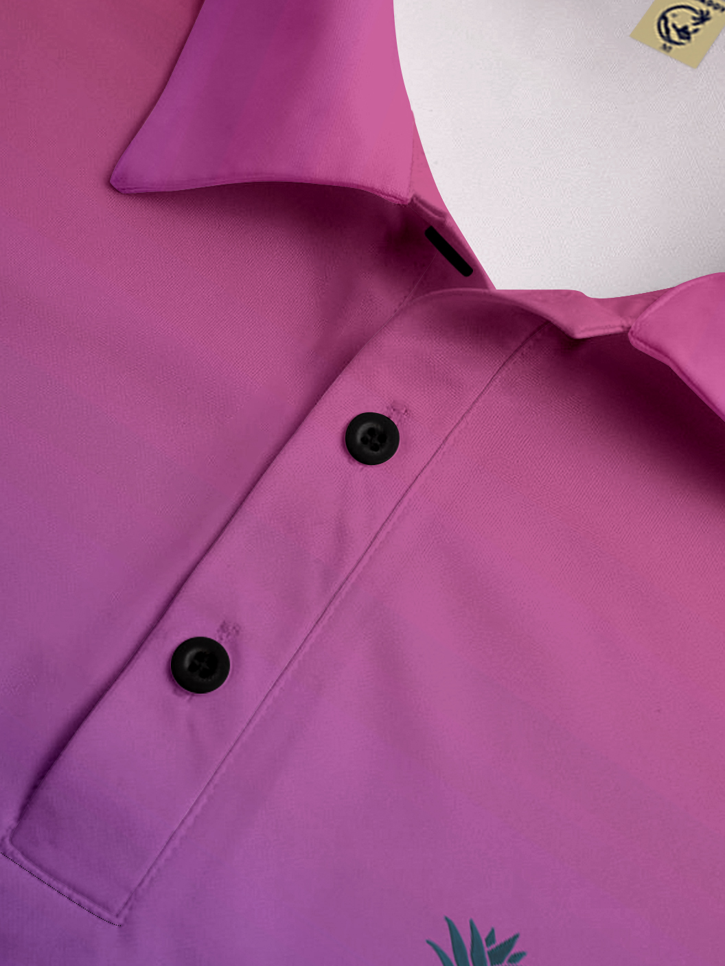 Hardaddy Moisture-wicking Ombre Pineapple Golf Polo Shirt